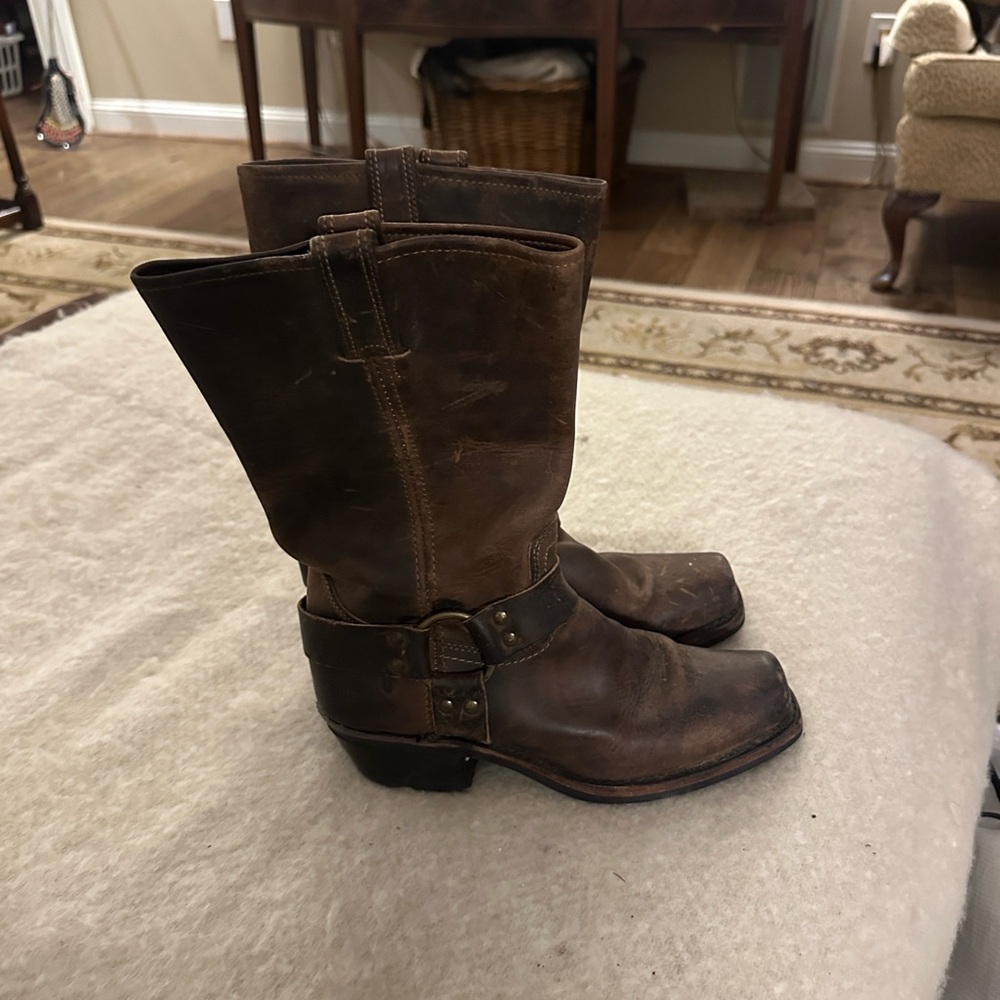 Frye Brown Heeled Boots